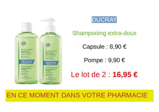 Ducray shampooing extra doux lot de 2